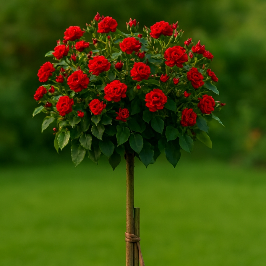 Роза штамбовая Кримсон Пикси Роза штамбовая Кримсон Пикси - Dolina-Sad.Ru